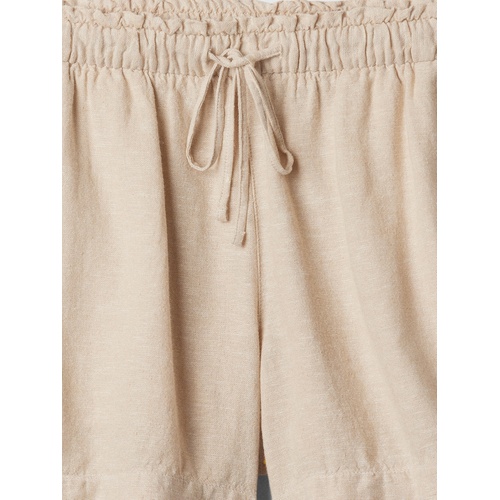 갭 4 Mid Rise Easy Linen-Blend Pull-On Shorts