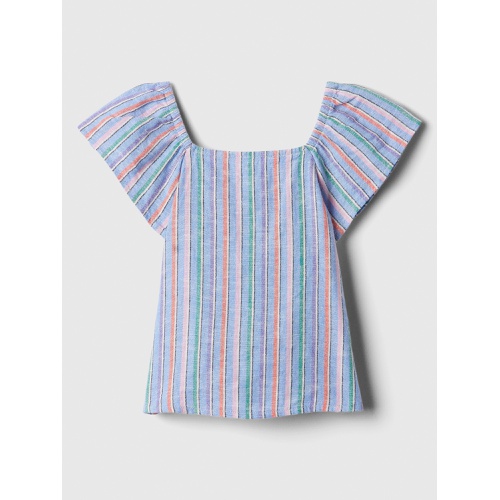 갭 babyGap Linen-Blend Flutter Sleeve Top