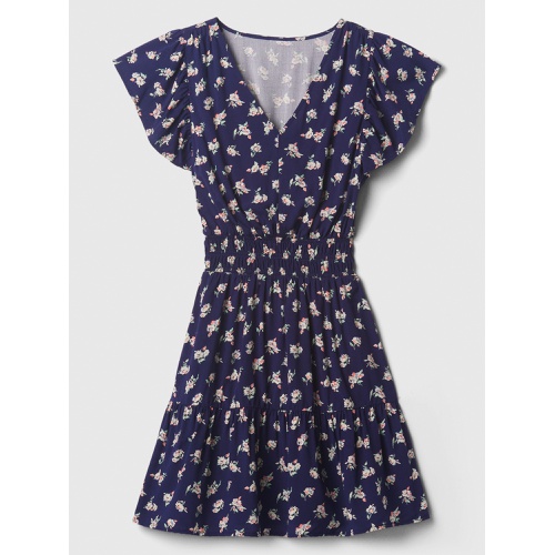 갭 Smocked Flutter Sleeve Mini Dress