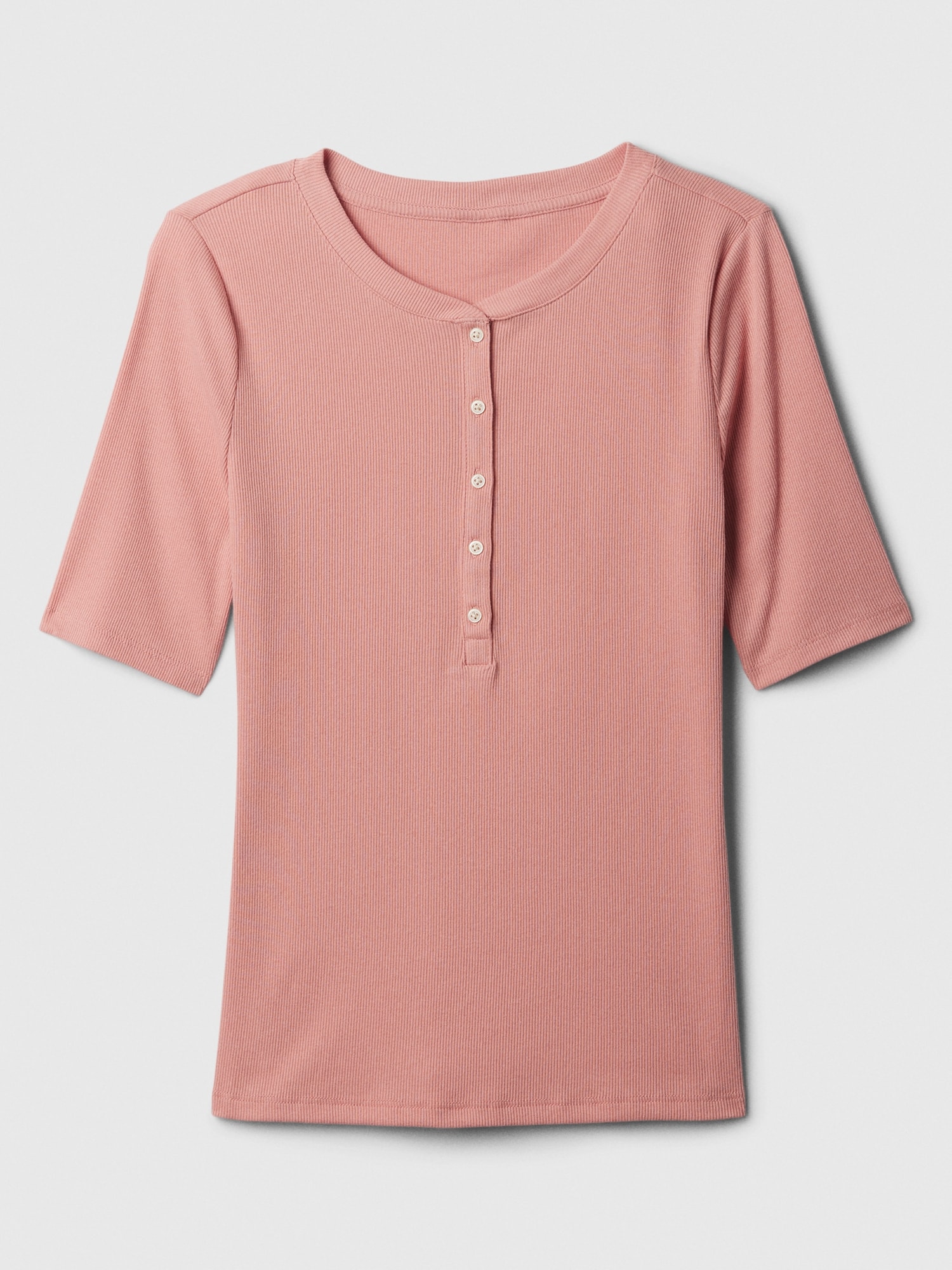 갭 Ribbed Henley T-Shirt