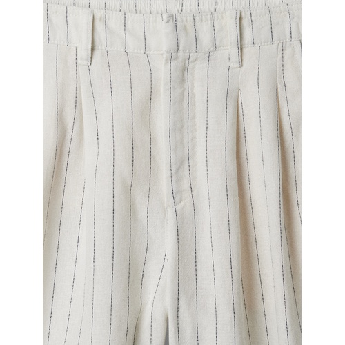갭 5 High Rise Linen-Blend Pleated Shorts