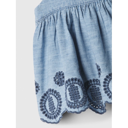 갭 Baby Denim Eyelet Two-Piece Outfit Set