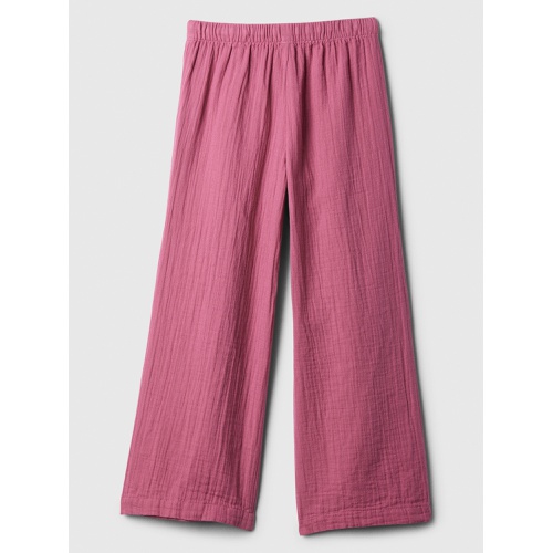 갭 Kids Gauze Wide-Leg Pull-On Pants