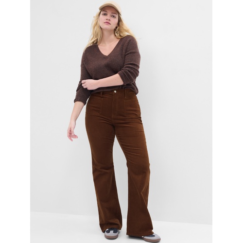 갭 High Rise 70s Flare Corduroy Pants