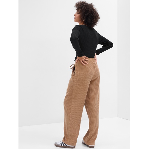 갭 Mid Rise Easy Wide-Leg Corduroy Pants