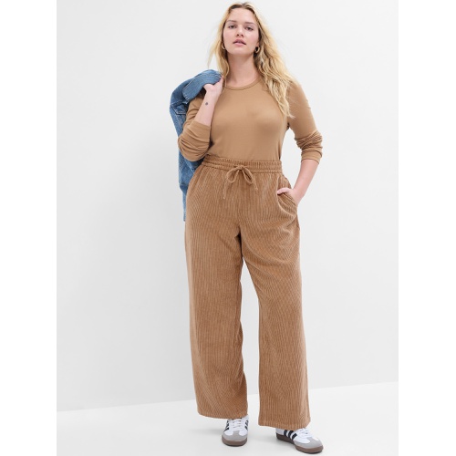 갭 Mid Rise Easy Wide-Leg Corduroy Pants