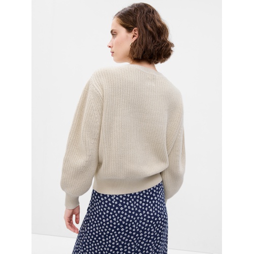갭 Shaker-Stitch Crewneck Sweater