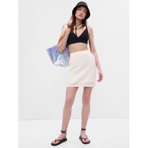 갭 Crochet Mini Skirt