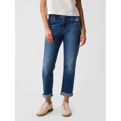 갭 Mid Rise Girlfriend Jeans