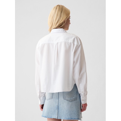 갭 Organic Cotton Cropped Shirt