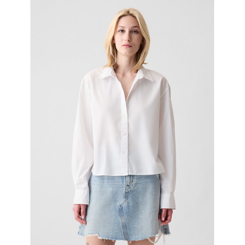갭 Organic Cotton Cropped Shirt