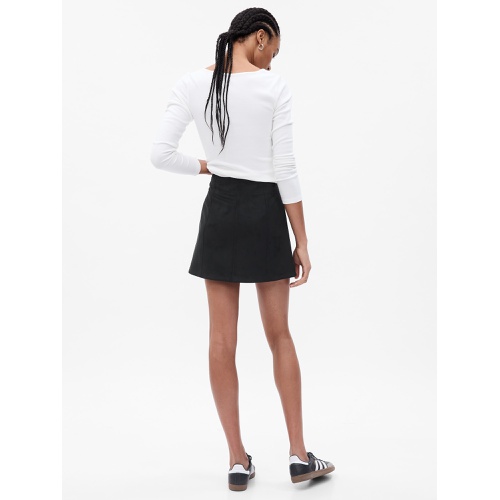 갭 Faux-Suede Mini Skirt