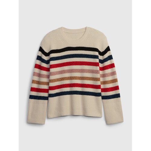 갭 24/7 Split-Hem CashSoft Stripe Sweater