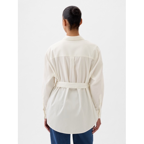 갭 Organic Cotton Belted Big Shirt