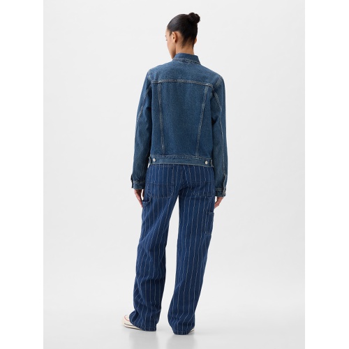 갭 Mid Rise 90s Loose Pinstripe Carpenter Jeans