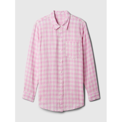 갭 100% Linen Boyfriend Shirt