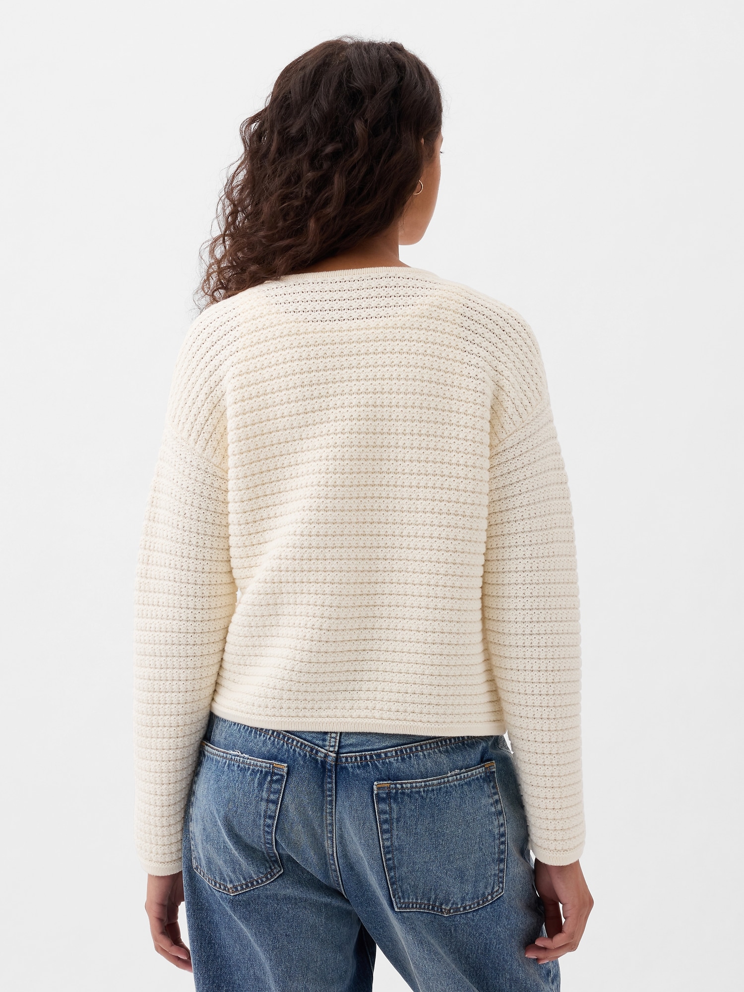 갭 Textured Sweater Jacket