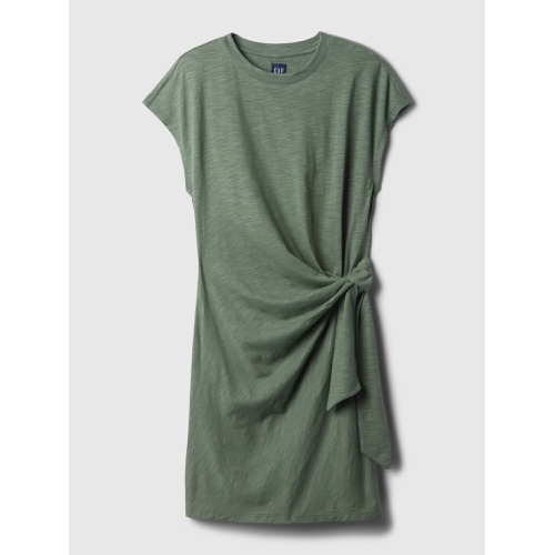갭 Tie-Knot Mini T-Shirt Dress