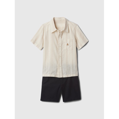 갭 babyGap Linen-Cotton Outfit Set