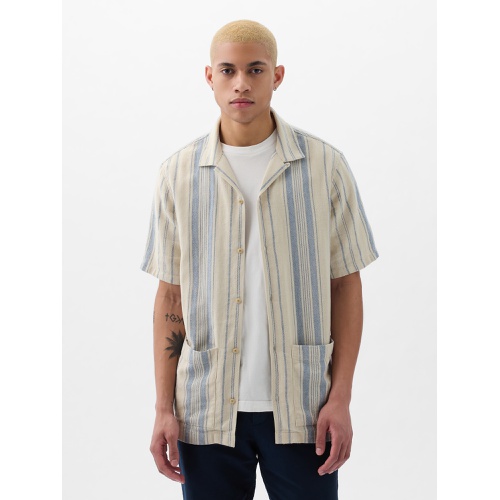 갭 Linen-Cotton Resort Shirt