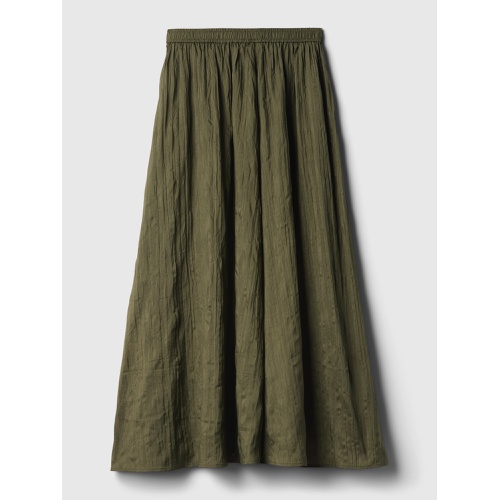 갭 Textured Crinkle Pull-On Midi Skirt