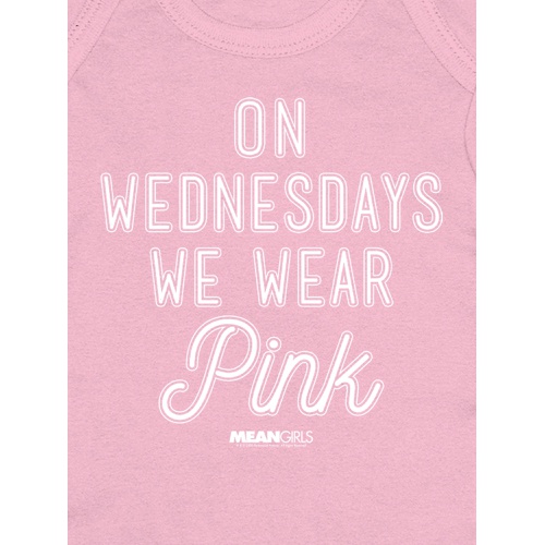 갭 Baby Mean Girls On Wednesdays We Wear Pink Bodysuit