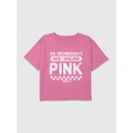 Kids Mean Girls On Wednesdays We Wear Pink Graphic Boxy Crop Tee