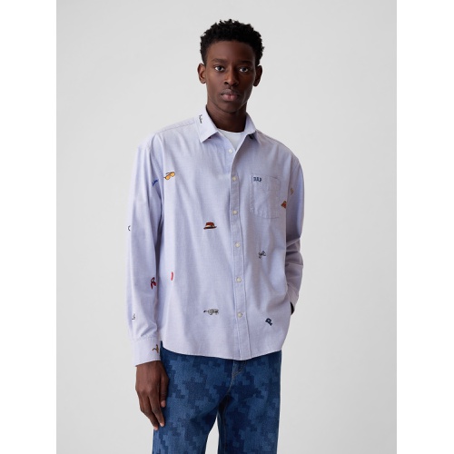 갭 DAP × GAP Embroidered Oxford Shirt