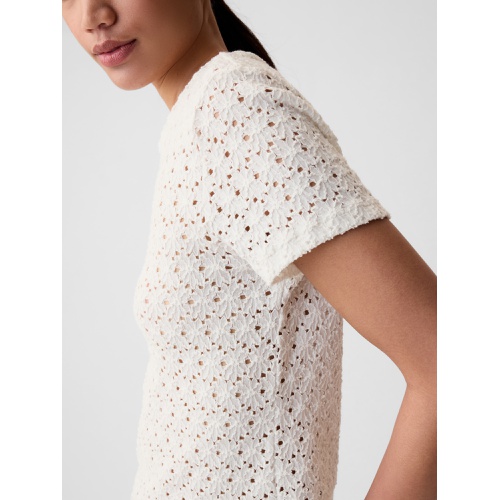 갭 Lace Cropped T-Shirt