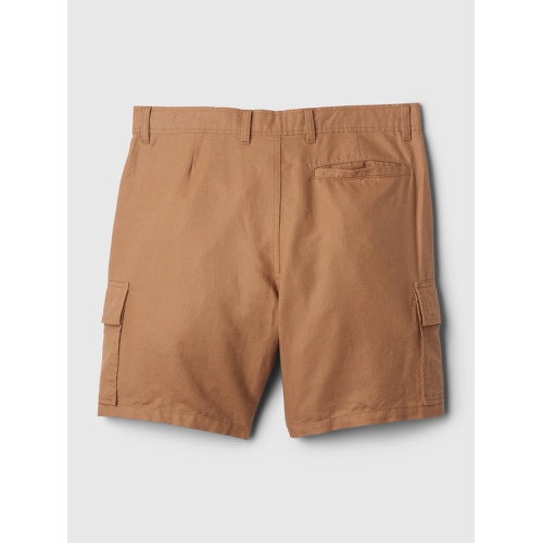 갭 8 Linen-Cotton Cargo Shorts