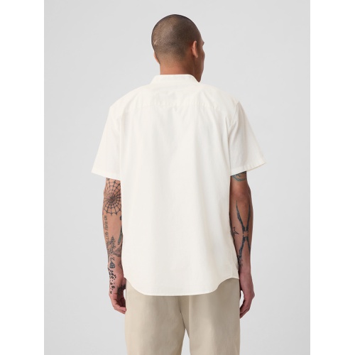 갭 Linen-Cotton Collarless Shirt