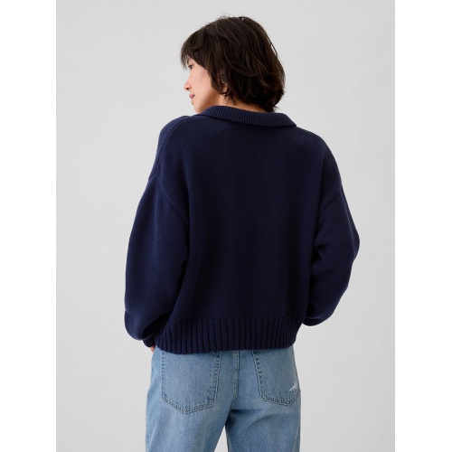 갭 Shrunken Polo Sweater