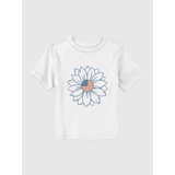 Toddler American Flag Flower Graphic Tee