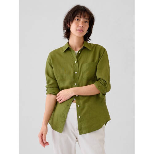 갭 100% Linen Big Shirt