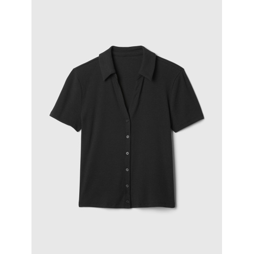갭 Modern Rib Button Polo Shirt