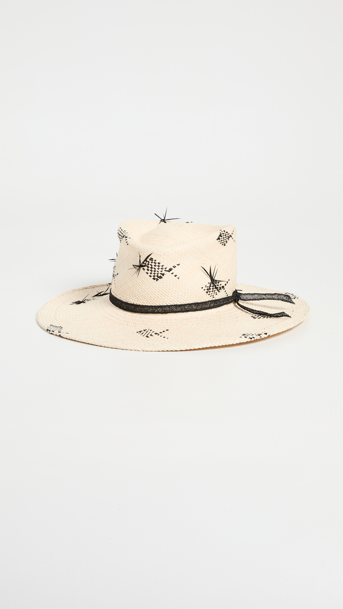 Gigi Burris Merle Patterned Straw Panama Hat