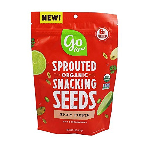  Go Raw, Spicy Fiesta Sprouted Snacking Seeds, Organic, 4 Oz