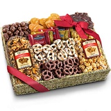 Golden State Fruit Chocolate Caramel and Crunch Grand Gift Basket for Christmas, Holiday, Snack, Business, Office and Family