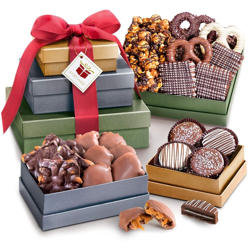  Golden State Fruit Chocolate, Caramel and Crunch Gift Tower