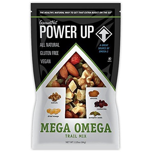  Gourmet Nut Power Up Trail Mix Variety Pack (8 individual snack bags) Protein Packed, Antioxidant Mix, Almond Cranberry Crunch, Mega Omega