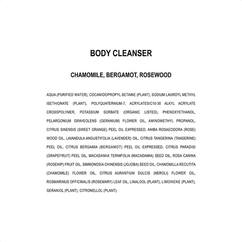  Grown Alchemist Body Cleanser - Chamomile, Bergamot & Rosewood - Vegan Moisturizing Body Wash Gel, Clean Skincare (500ml / 16.9oz Pump Bottle)