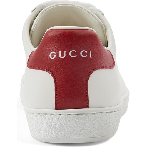 구찌 Gucci New Ace Perforated Logo Sneaker_WHITE/ RED