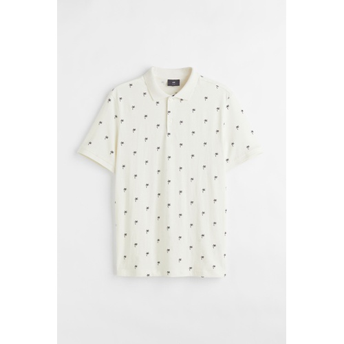 에이치앤엠 H&M Slim Fit Patterned Polo Shirt