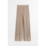 H&M Rib-knit Linen-blend Pants