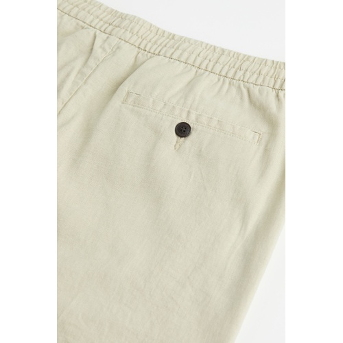 에이치앤엠 H&M Regular Fit Linen-blend Shorts