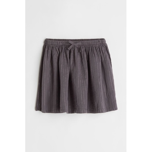 에이치앤엠 H&M Double-weave Cotton Skirt