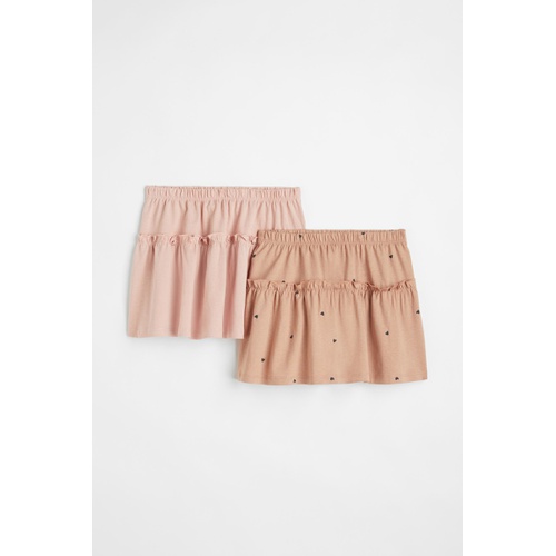 에이치앤엠 H&M 2-pack Tiered Cotton Skirts