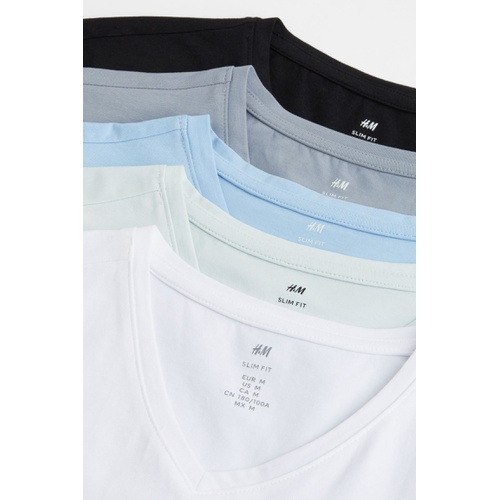 에이치앤엠 H&M 5-pack Slim Fit T-shirts