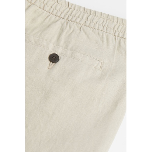에이치앤엠 H&M Regular Fit Linen-blend Shorts