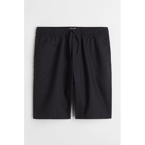 에이치앤엠 H&M Relaxed Fit Linen-blend Shorts